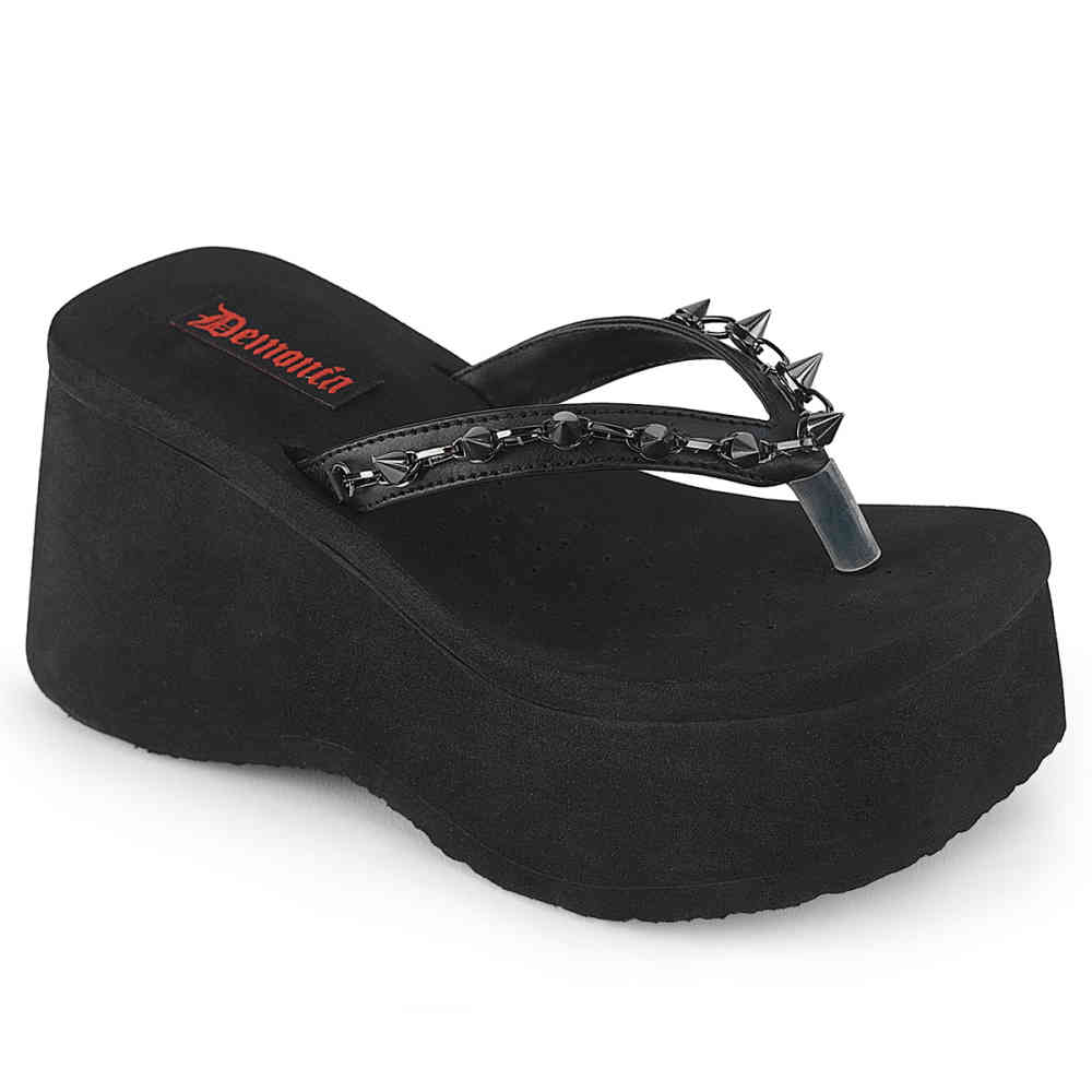 DemoniaCult - FUNN-35 Slippers - Black